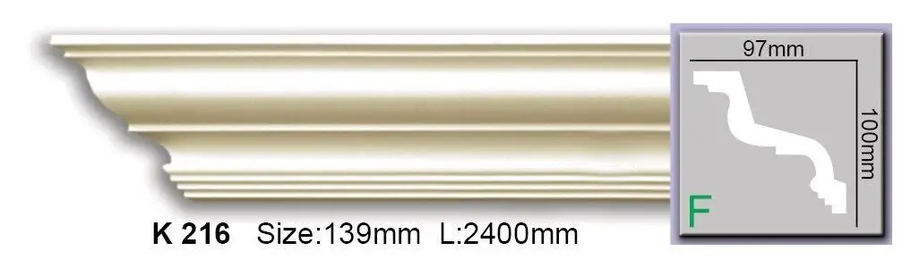 Карниз полиуретановый Harmony (K 216), ELITE DECOR - Зображення K_216.jpg