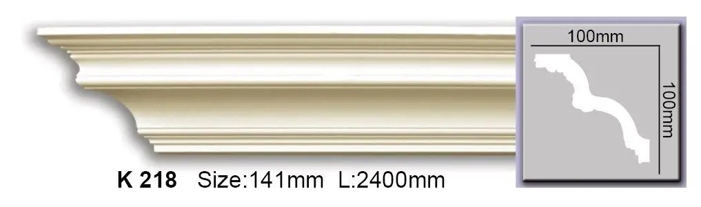 Карниз полиуретановый Harmony (K 218 Flexi), ELITE DECOR - Зображення K_218_Flexi.jpg