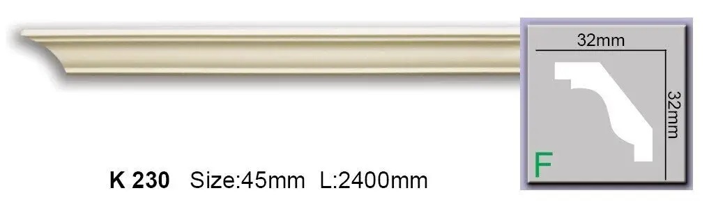 Карниз полиуретановый Harmony (K 229 Flexi), ELITE DECOR - Зображення