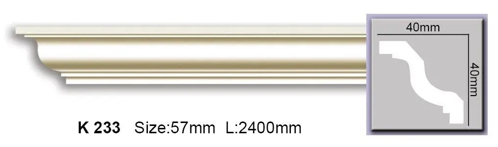Карниз поліуретановий Harmony (K 233), ELITE DECOR - Зображення