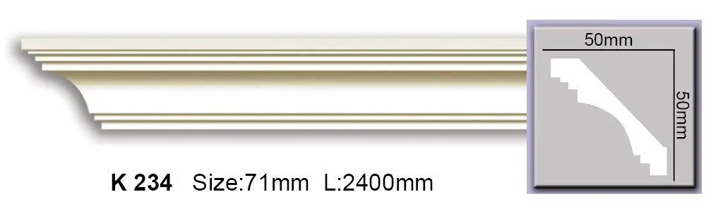 Карниз поліуретановий Harmony (K 234 Flexi), ELITE DECOR - Зображення K_234_Flexi.jpg