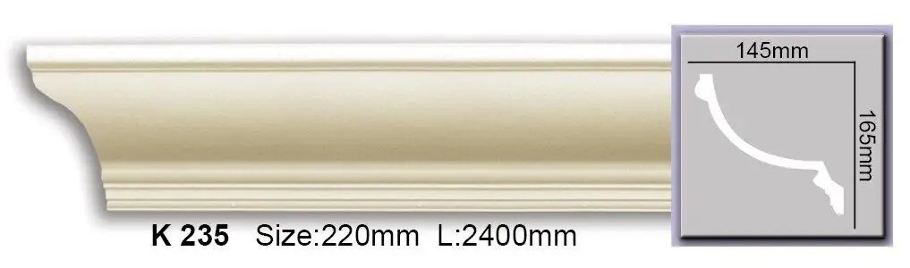 Карниз полиуретановый Harmony (K 235), ELITE DECOR - Зображення