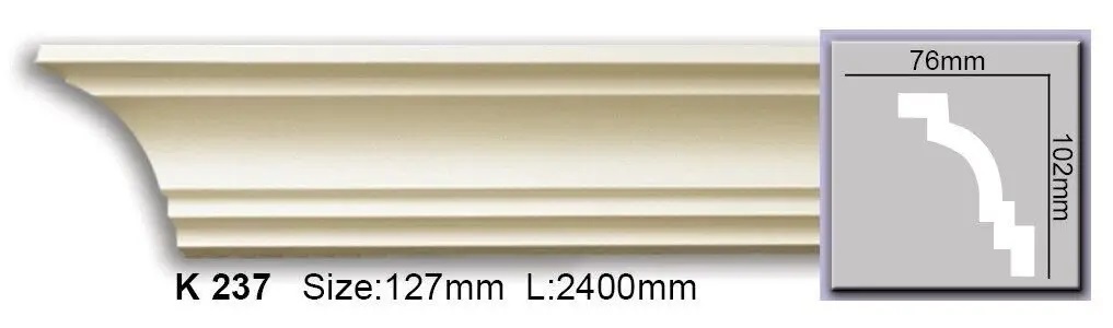 Карниз поліуретановий Harmony (K 237 Flexi), ELITE DECOR - Зображення K_237_Flexi.jpg