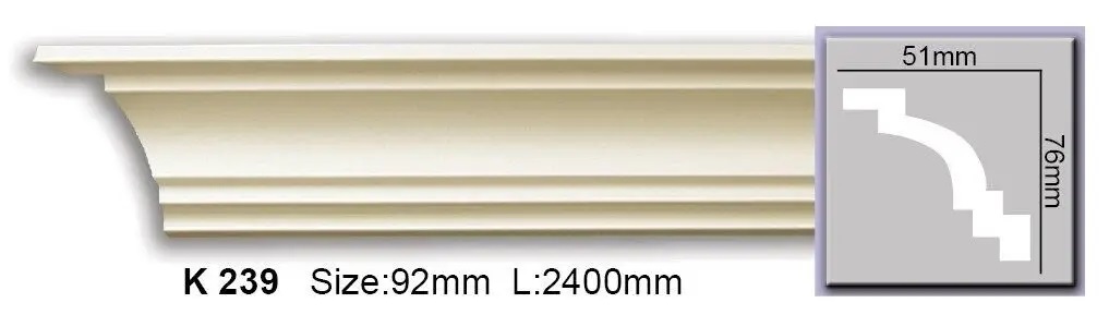 Карниз полиуретановый Harmony (K 239 Flexi), ELITE DECOR - Зображення