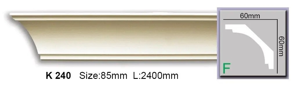 Карниз полиуретановый Harmony (K 240), ELITE DECOR - Зображення