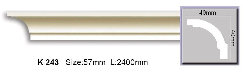 Карниз полиуретановый Harmony (K 243 Flexi), ELITE DECOR - Зображення K_243_Flexi.jpg