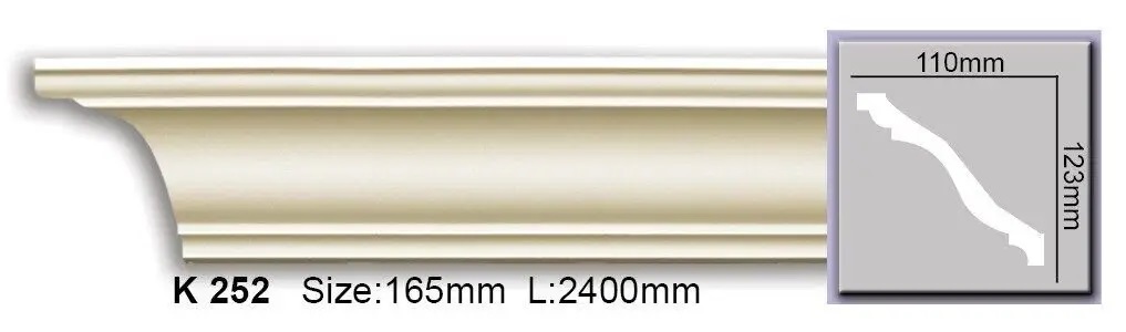Карниз поліуретановий Harmony (K 252 Flexi), ELITE DECOR - Зображення