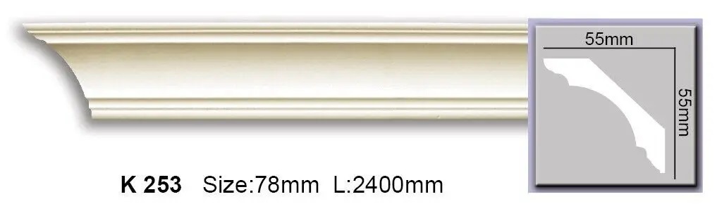 Карниз полиуретановый Harmony (K 253 Flexi), ELITE DECOR - Зображення