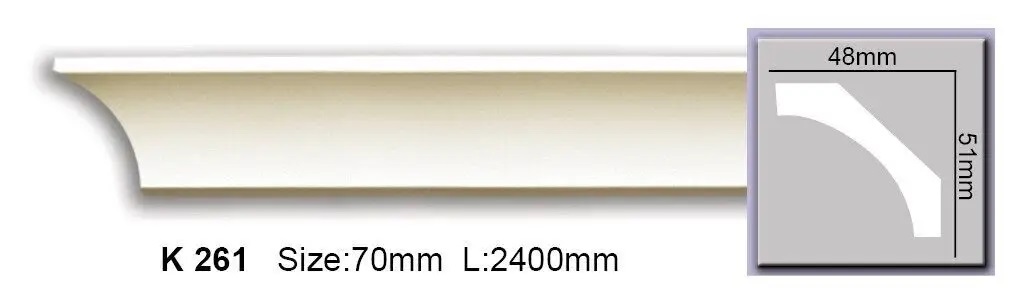 Карниз поліуретановий Harmony (K 261 Flexi), ELITE DECOR - Зображення K_261_Flexi.jpg