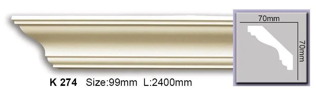Карниз полиуретановый Harmony (K 274 Flexi), ELITE DECOR - Зображення