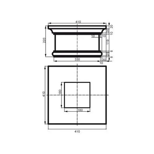 Капітель колони фасадної Prestige Decor (LC 117-1 капітель без покриття), ELITE DECOR - Зображення LC_117-1-.jpg