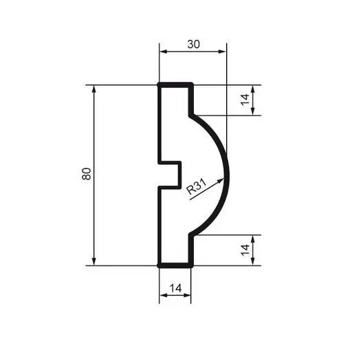 Молдинг фасадний Prestige Decor (MC 103), ELITE DECOR - Зображення MC_103-.jpg