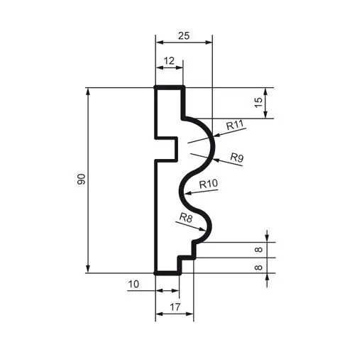 Молдинг фасадний Prestige Decor (MC 106), ELITE DECOR - Зображення MC_106-.jpg