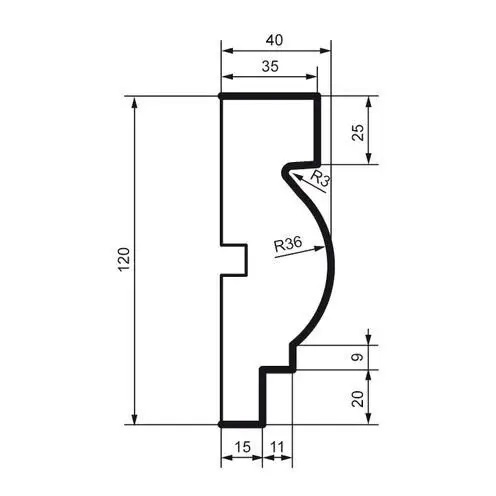 Молдинг фасадний Prestige Decor (MC 115), ELITE DECOR - Зображення MC_115-.jpg