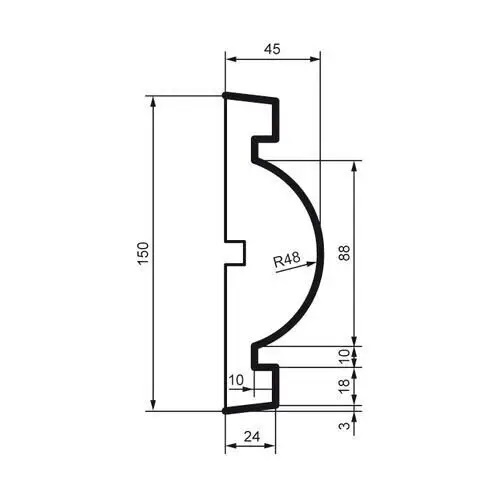 Молдинг фасадний Prestige Decor (MC 127), ELITE DECOR - Зображення MC_127-.jpg
