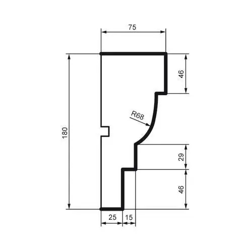 Молдинг фасадний Prestige Decor (MC 136), ELITE DECOR - Зображення MC_136-.jpg