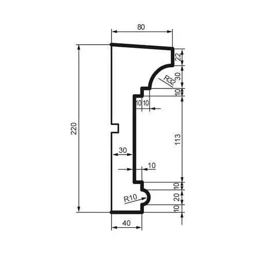 Молдинг фасадний Prestige Decor (MC 140), ELITE DECOR - Зображення MC_140-.jpg