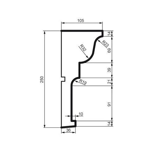 Молдинг фасадний Prestige Decor (MC 142), ELITE DECOR - Зображення MC_142-.jpg