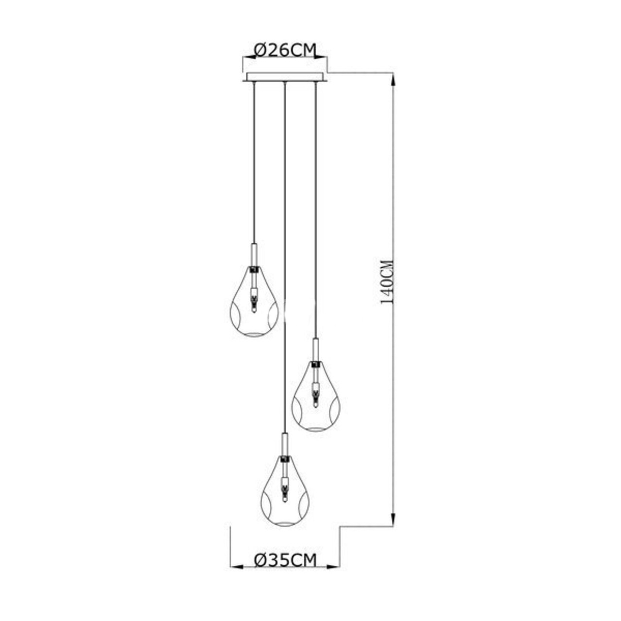 Люстра BASTONI (MD1921-3B-CLEAR), Zuma Line - Зображення MD1921-3B-CLEAR--.jpg