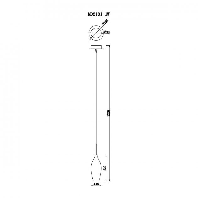 Люстра CHAMPAGNE (MD2101-1W), Zuma Line - Зображення MD2101-1W-.jpg