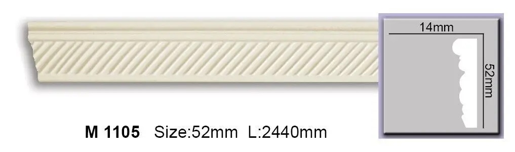 Молдинг с полиуретановым орнаментом Harmony (M 1105), ELITE DECOR - Зображення M_1105.jpg