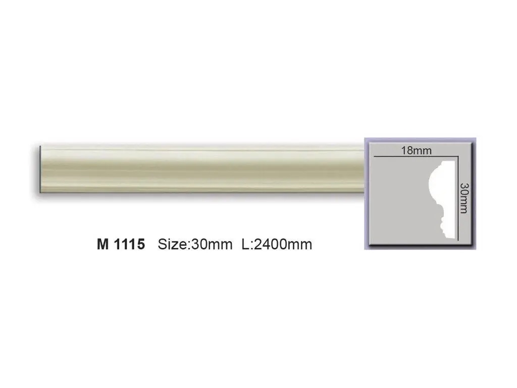 Молдинг з орнаментом поліуретановий Harmony (M 1115), ELITE DECOR - Зображення