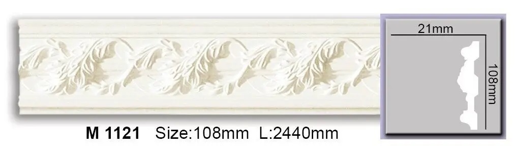 Молдинг з орнаментом поліуретановий Harmony (M 1121), ELITE DECOR - Зображення
