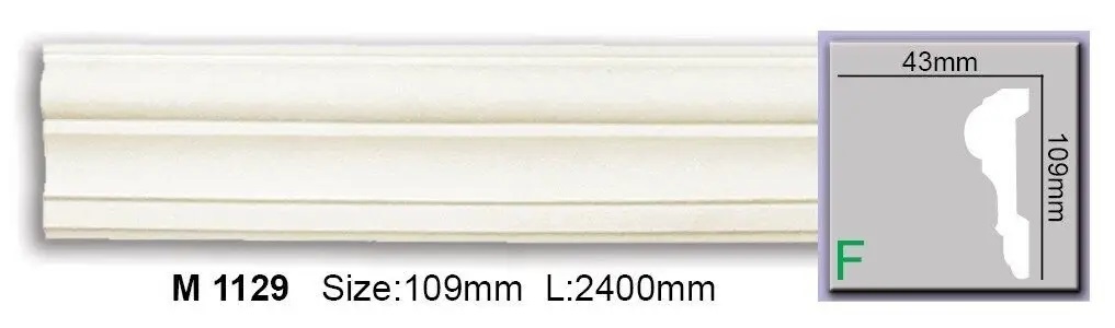 Молдинг с полиуретановым орнаментом Harmony (M 1129 Flexi), ELITE DECOR - Зображення