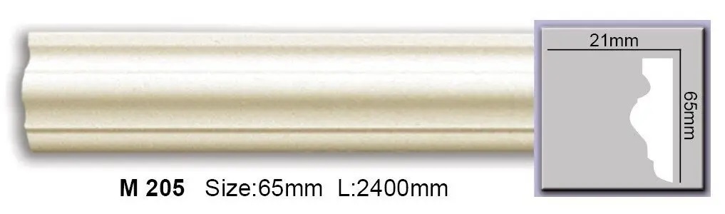 Плінтус поліуретановий Harmony (M 205 Flexi), ELITE DECOR - Зображення M_205_Flexi.jpg