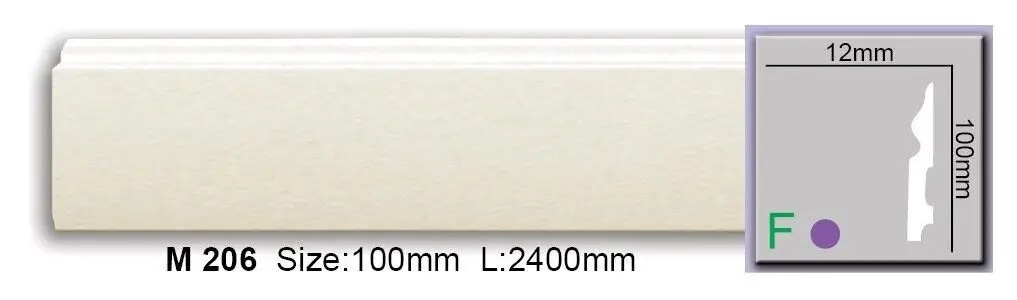 Плинтус полиуретановый Harmony (M 206 Flexi), ELITE DECOR - Зображення