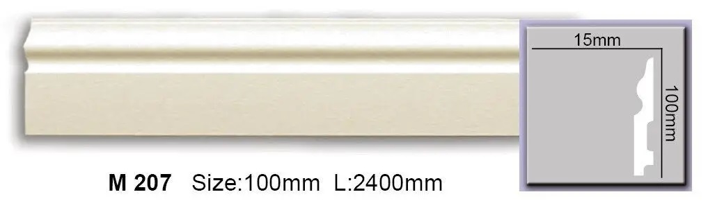 Плінтус поліуретановий Harmony (M 207 Flexi), ELITE DECOR - Зображення