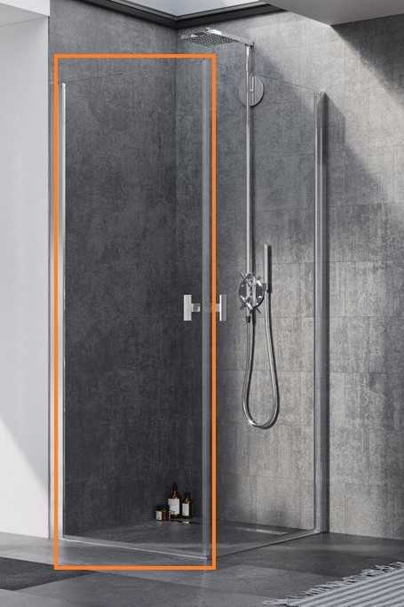 Душова кабіна (половина) Nes KDD I 80 ліва RADAWAY - Зображення NES-KDD-I_L.jpg