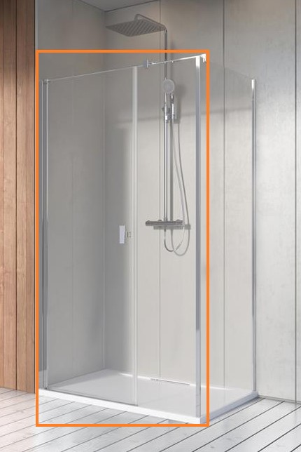 Душові двері NES KDS I 100 ліві RADAWAY - Зображення NES-KDS-I_L.jpg