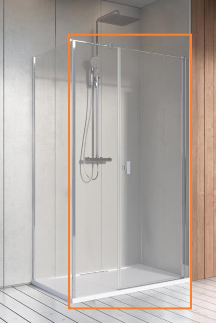 Душові двері NES KDS I 100 праві RADAWAY - Зображення