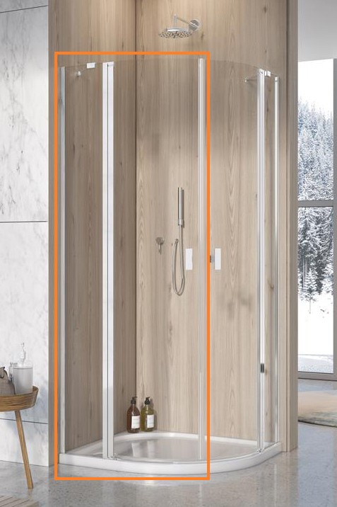 Душова кабіна напівкругла (половина) Nes PDD II 100 ліва RADAWAY - Зображення NES-PDD-IIL.jpg