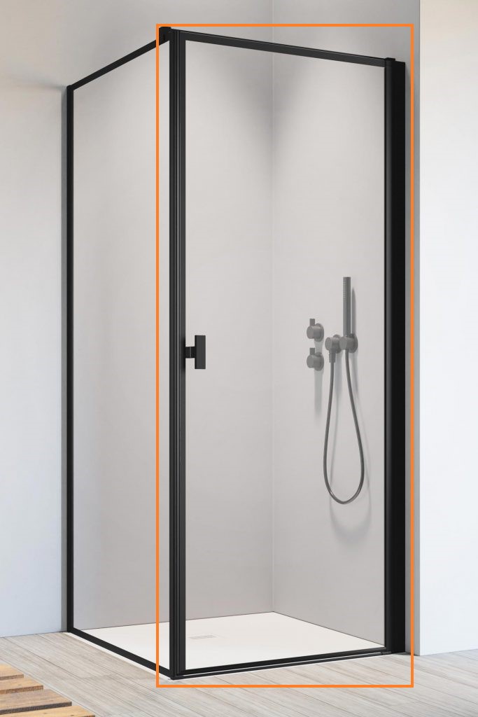 Душові двері NES 8 Black KDJ I 90 Frame праві, RADAWAY - Зображення NES_KDJ_I_frame_R.jpg