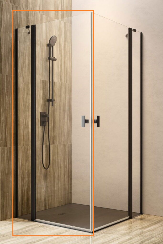 Душова кабіна (половина) Nes Black KDD II 100 ліва RADAWAY - Зображення