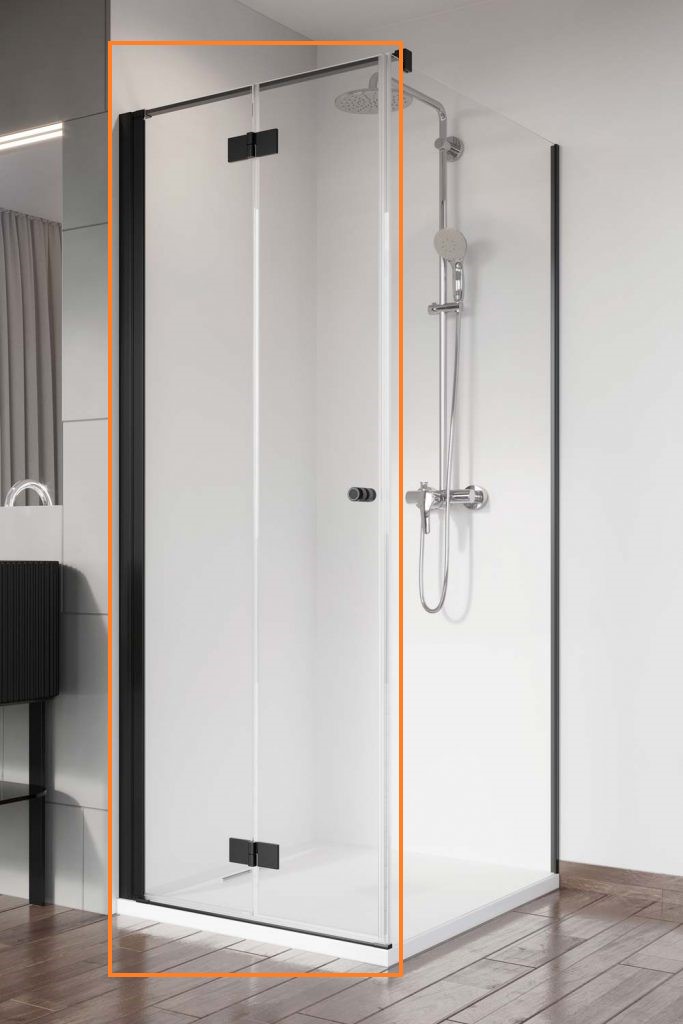 Душові двері NES Black KDJ B 90 ліві RADAWAY - Зображення