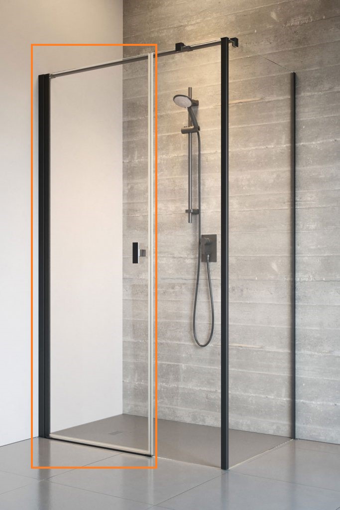 Душові двері NES 8 Black KDS I 675 ліві RADAWAY - Зображення