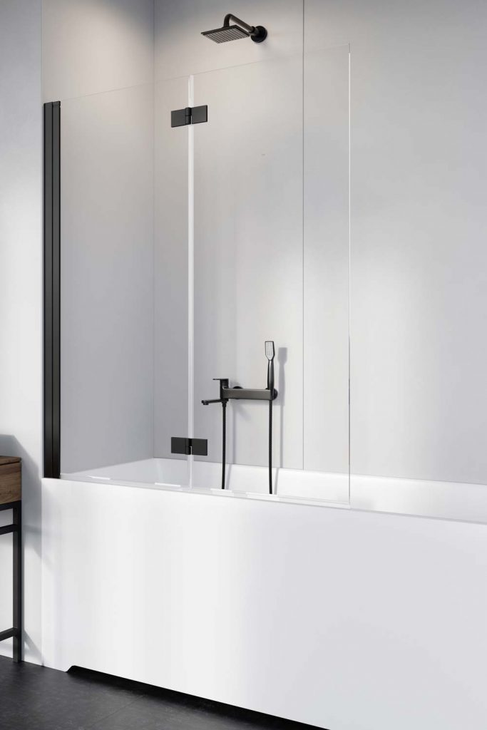 Шторка для ванни NES 8 Black PND I 110 ліва RADAWAY - Зображення