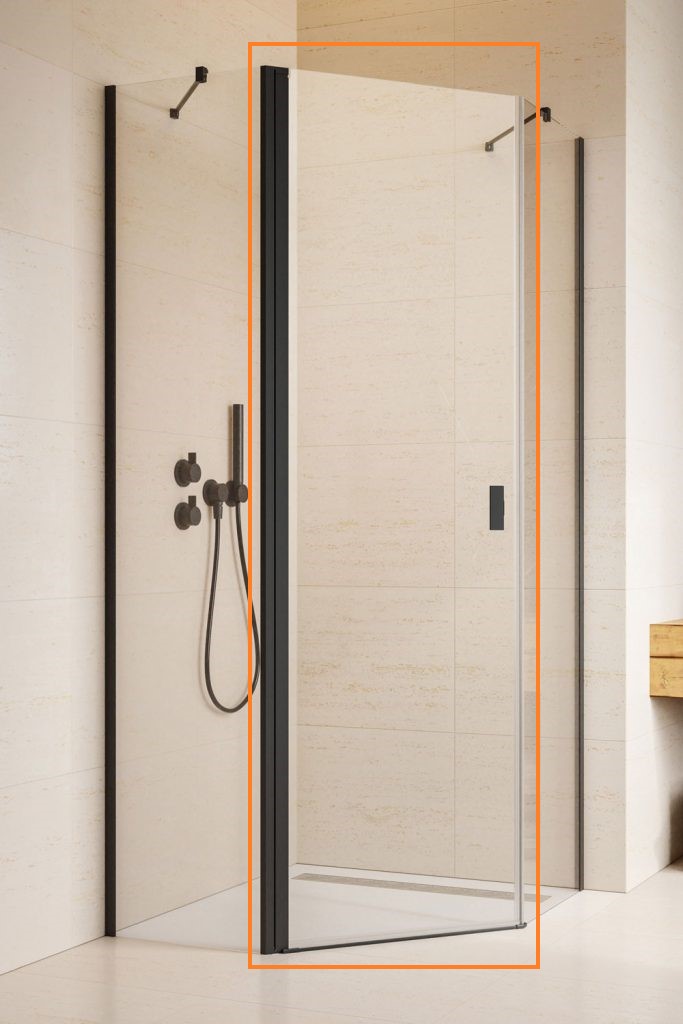 Душові двері NES Black PTJ ліві RADAWAY - Зображення Nes-Black-PTJ_L.jpg