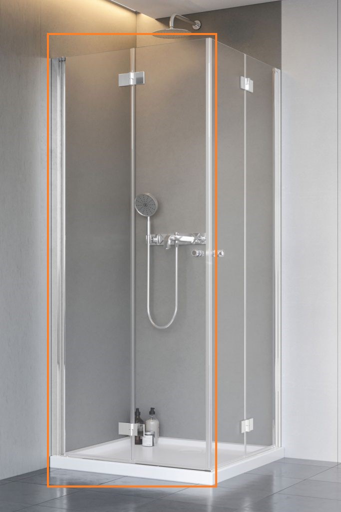 Душова кабіна (половина) Nes KDD B 100 ліва RADAWAY - Зображення Nes-KDD-B_L.jpg