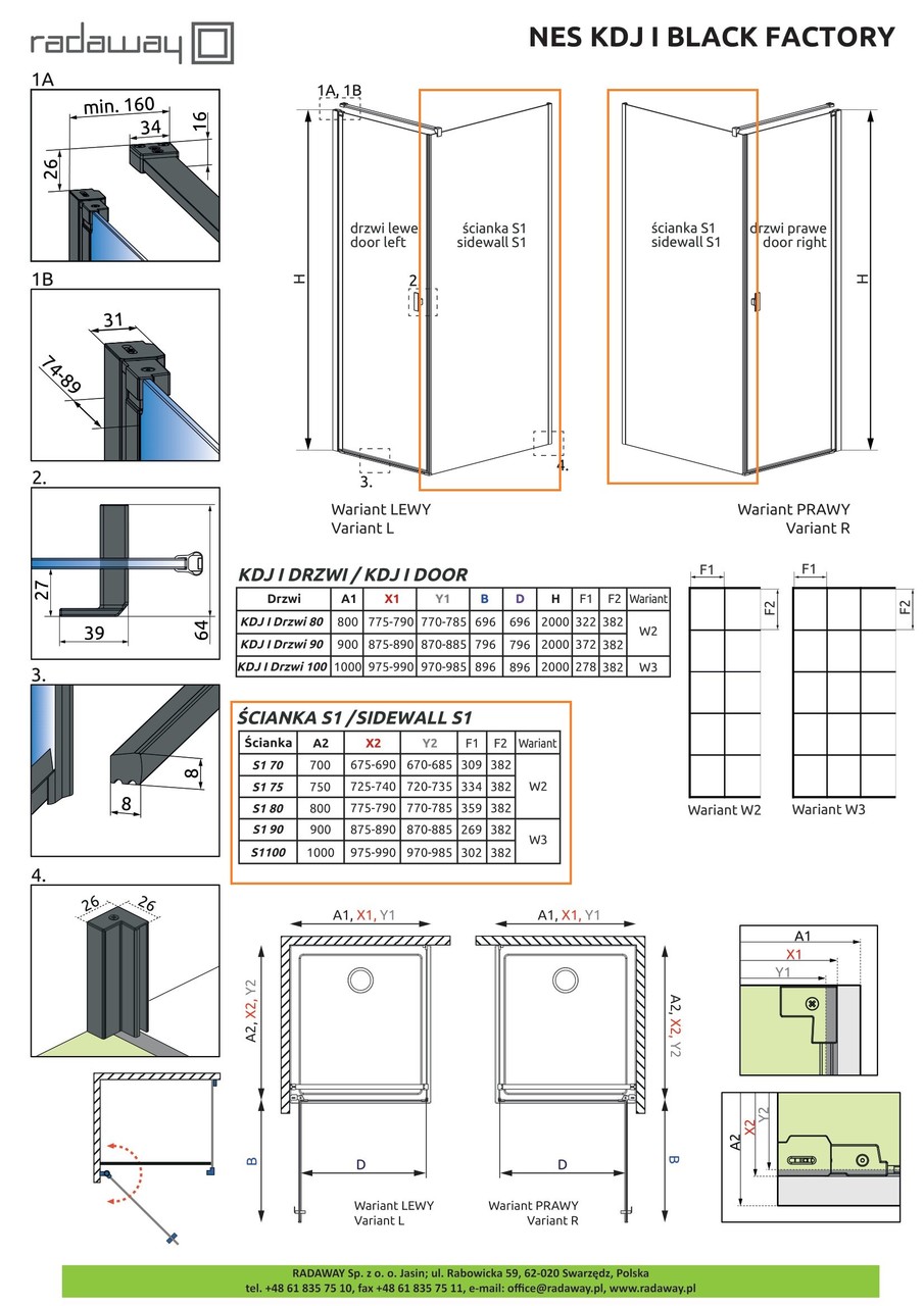 Бокова стінка NES Black S1 100 Factory RADAWAY - Зображення Nes-KDJ-I-Black-Factory_sw.jpg
