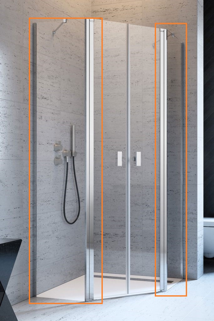 Комплект бокових стінок NES PTD 90 x 90 RADAWAY - Зображення Nes-PTD_sw.jpg