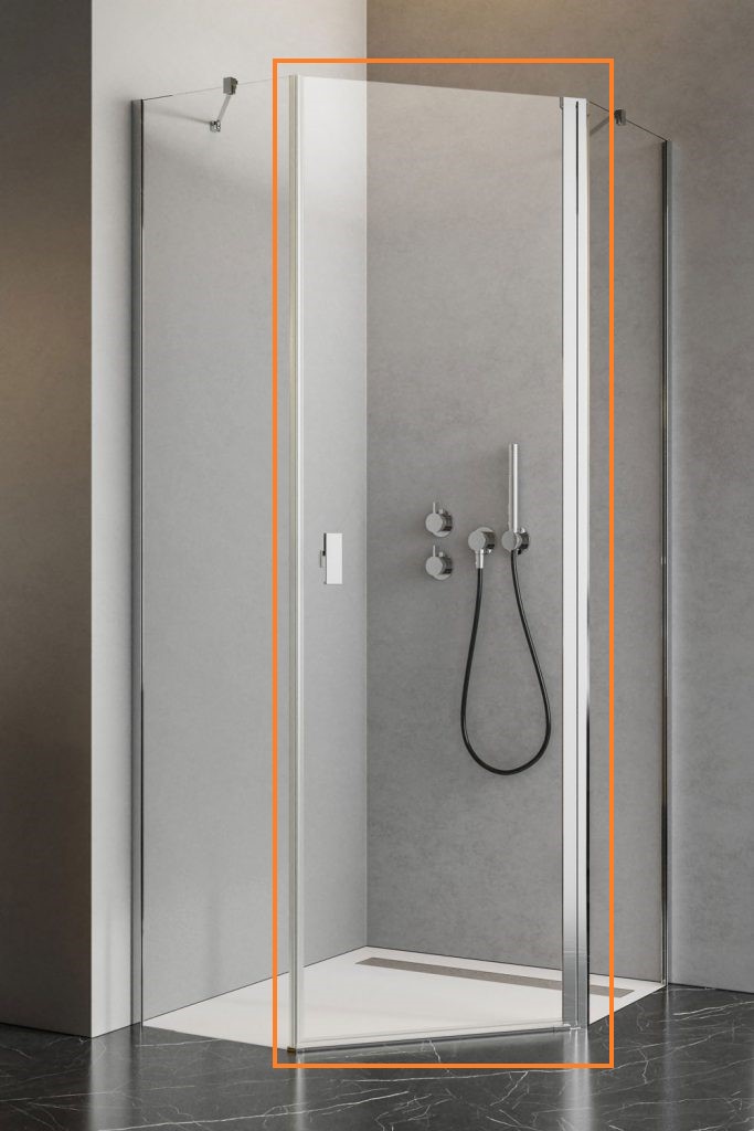 Душові двері NES PTJ праві RADAWAY - Зображення Nes-PTJ_R.jpg