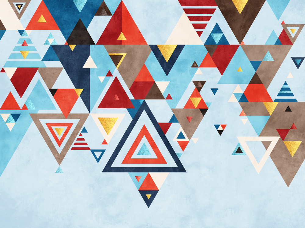 Фотошпалери LeoPrint Трикутники - Зображення