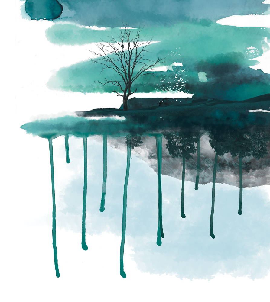 Фотошпалери LeoPrint Вечірня акварель - Зображення