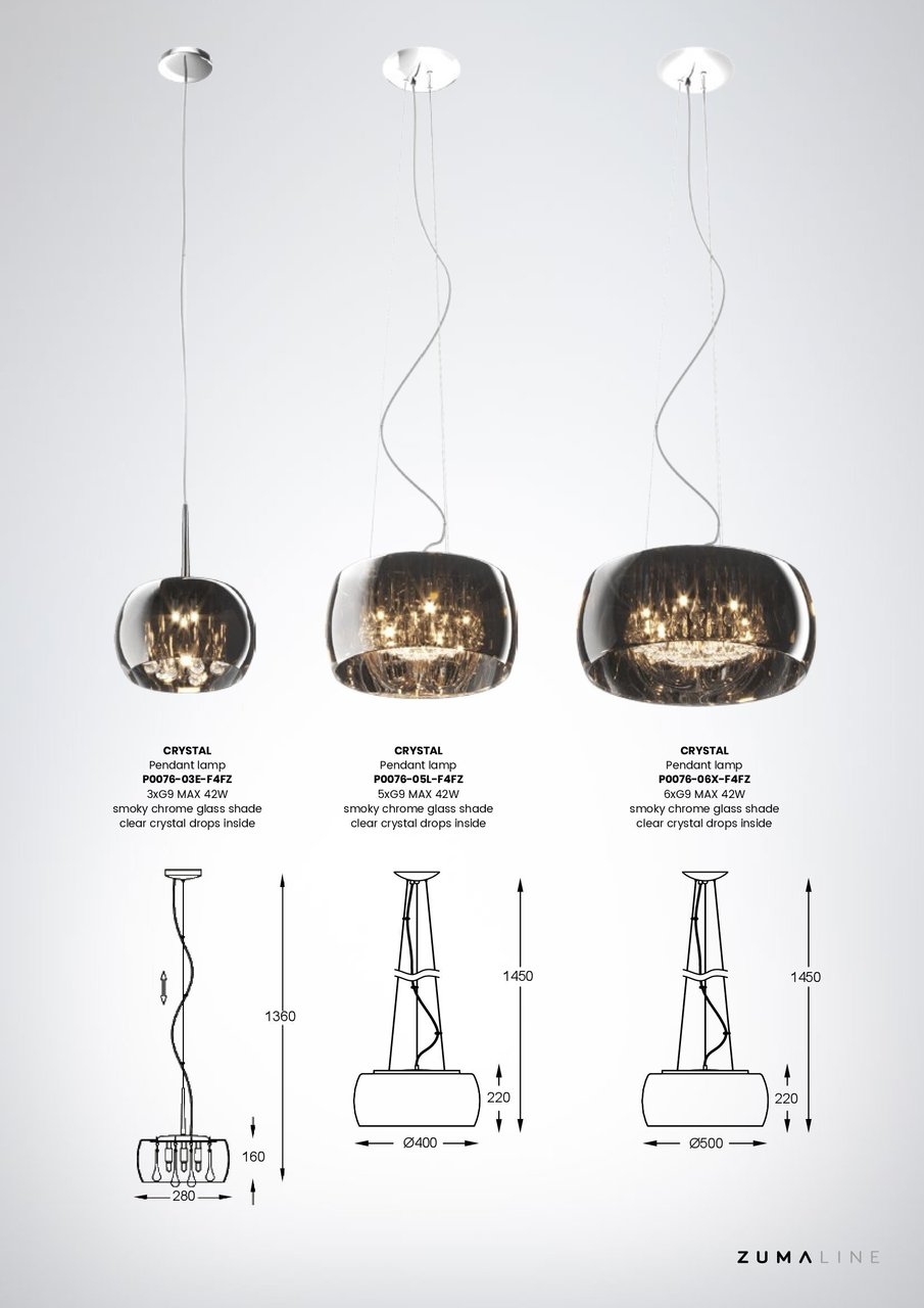 Люстра CRYSTAL (P0076-05L-F4FZ), Zuma Line - Зображення P0076-03E-F4FZ-3.jpg