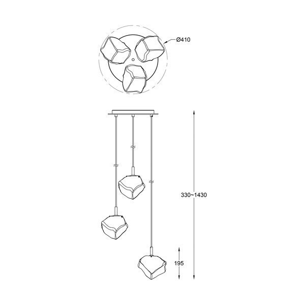 Люстра ROCK (P0488-03D-B5HF), Zuma Line - Зображення P0488-03D-B5HF-.jpg