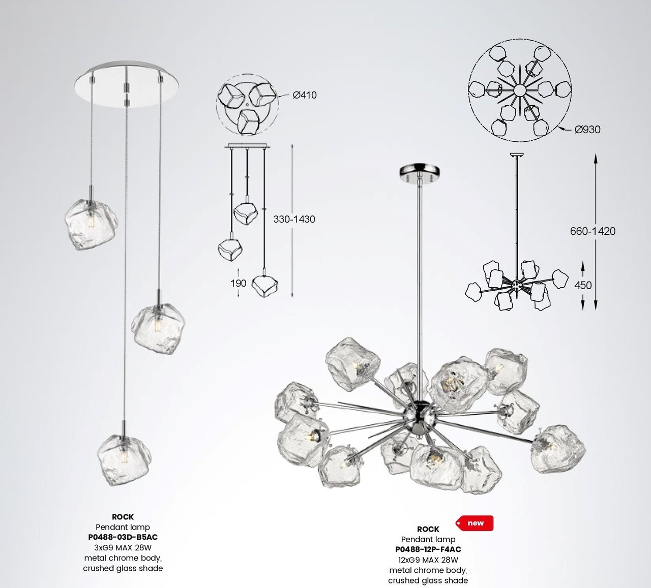 Люстра ROCK (P0488-12P-F4AC), Zuma Line - Зображення P0488-12P-F4AC-1.jpg